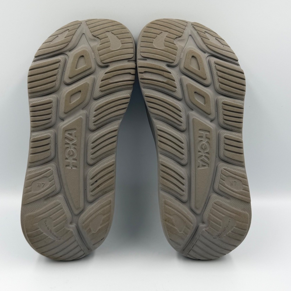 Hoka Ora Recovery Slide 3 Womens Size 7 Taupe Grey Slip On Comfort Sandals - Picture 5 of 7